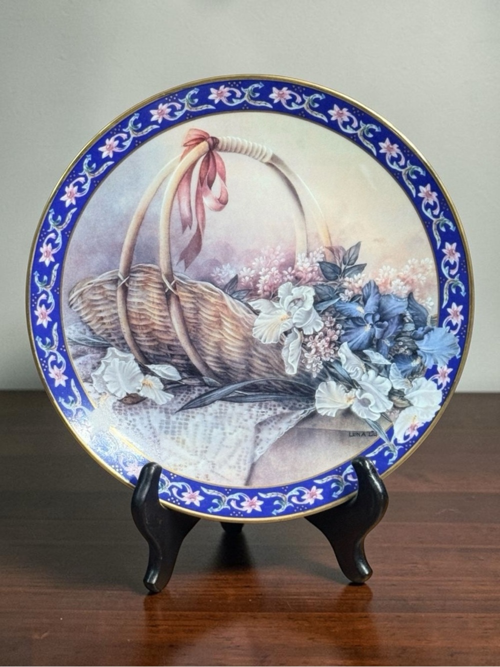 1992 W.L. George “Irises” Collectible Plate